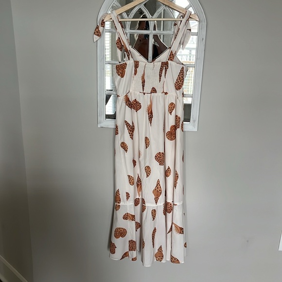 FARM RIO Cheetah Seashell Midi Dress (Size Small) - Picture 4 of 5